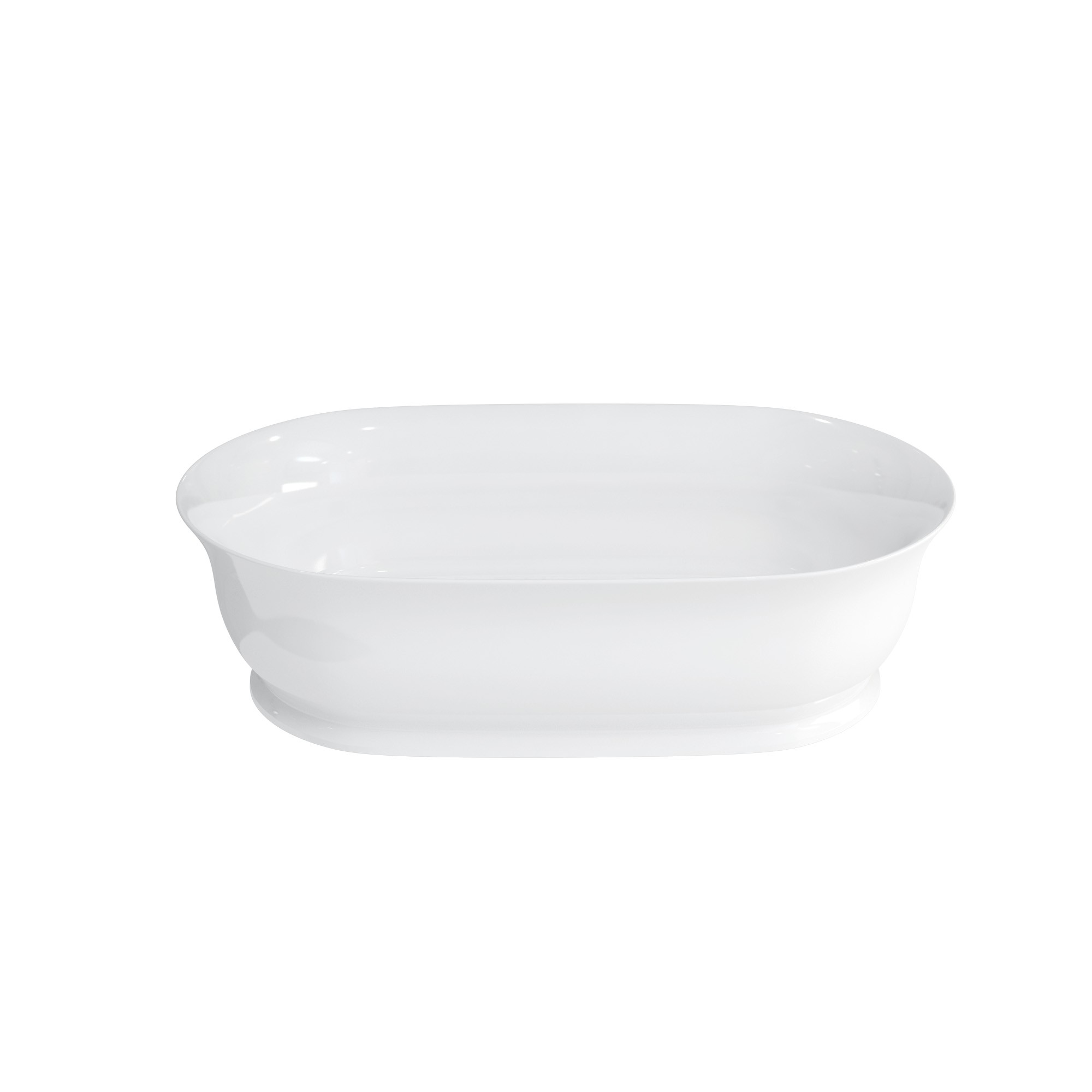 Clearwater Florenza Basin 59 x 14h x 39cm. No tap hole no overflow - Clear Stone [B11ECS]