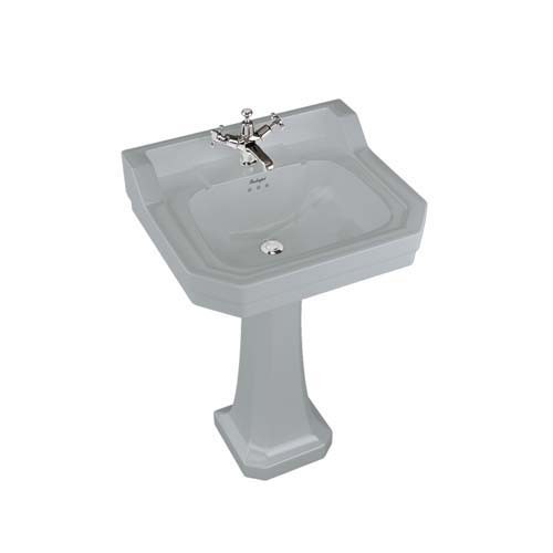 Burlington B41THGREY Bespoke Moon Grey Edwardian Pedestal Basin 560 x 470mm 1 Taphole