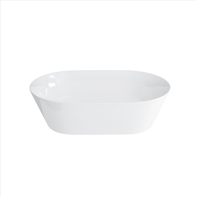 Clearwater Sontuoso Clear Stone Basin 55 x 14.2h x 35cm. No tap hole no overflow - Clear Stone [B5ECS]