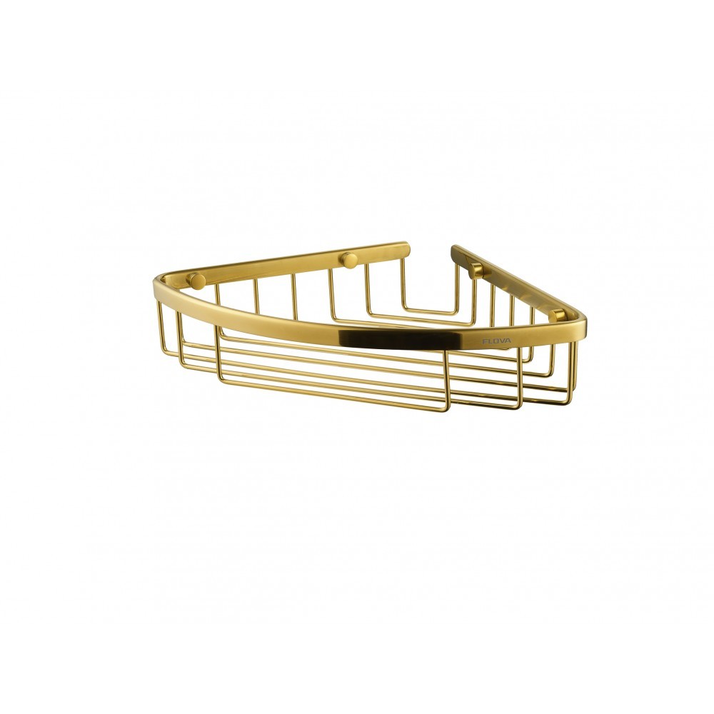 Flova Coco Corner Basket 205mm Brushed Gold [BG-RA8936]