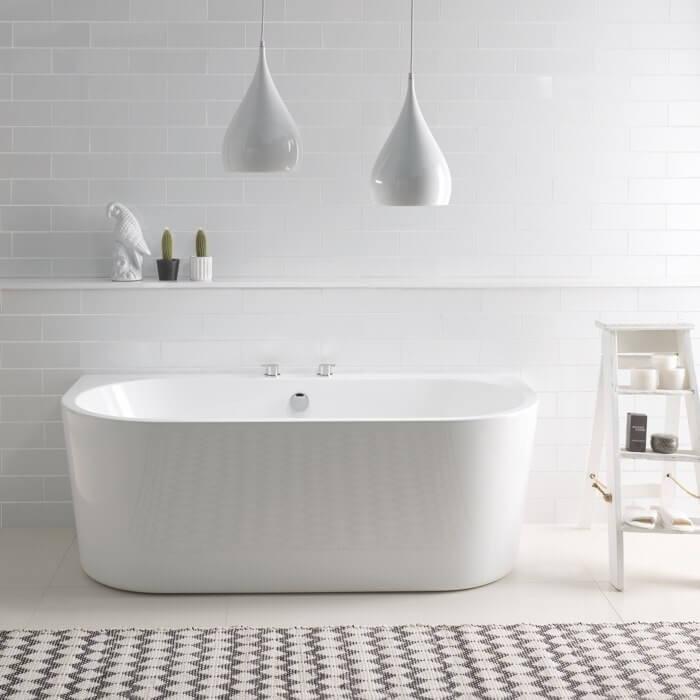 BC Designs BAS055 Ancora Back-To-Wall Bath 1640 x 760mm