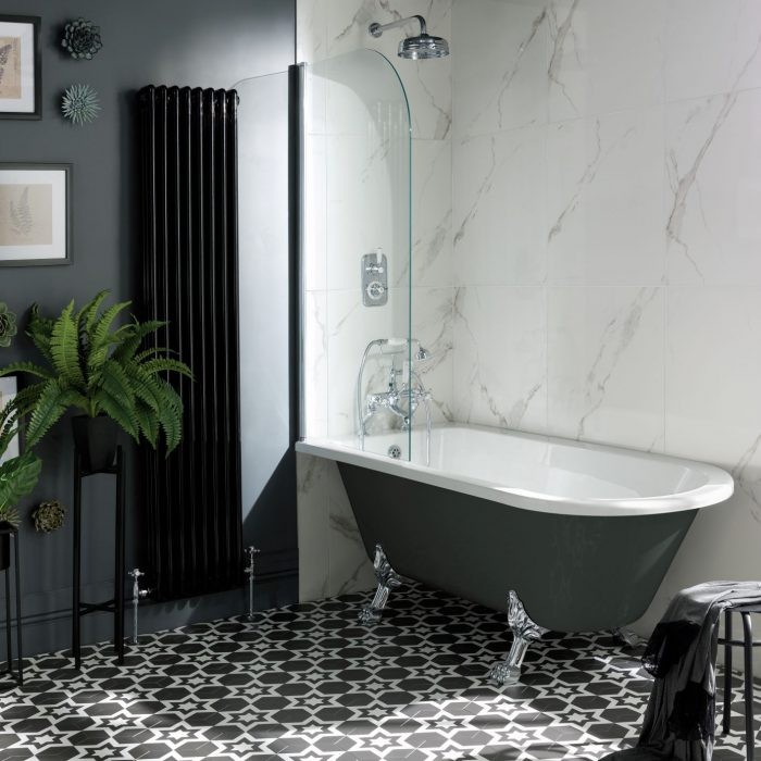 BC Designs BAU056 Tye Shower Bath 1490 x 745mm with Bath Feet Set 2 Included