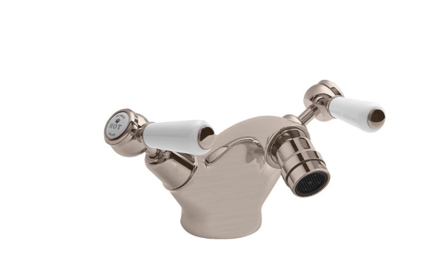 BC Designs Victrion Lever Bidet Mixer Tap (1 Taphole) Brushed Nickel [CTA035BN]