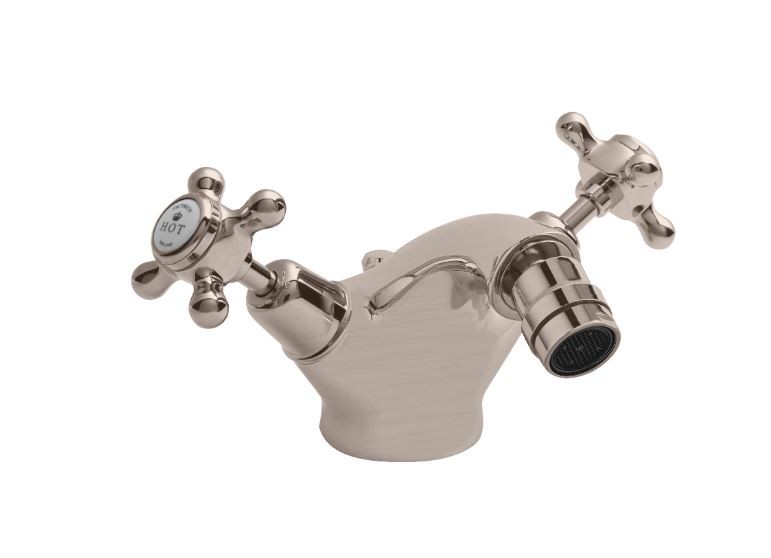 BC Designs Victrion Lever Bidet Mixer Tap (1 Taphole) Brushed Nickel [CTB035BN]