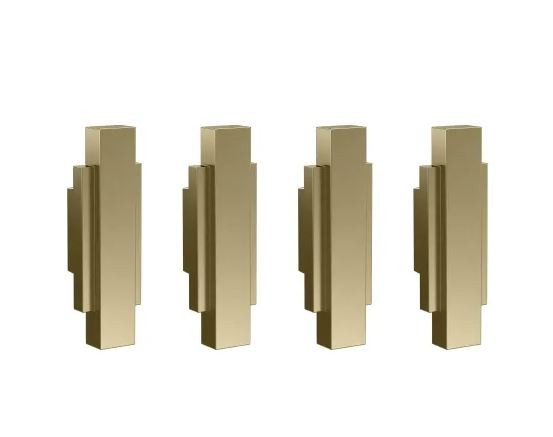 BC Designs Victrion Furniture Handles 58 x 19mm (Set of 4) Brushed Gold [BCFHAN4BG]