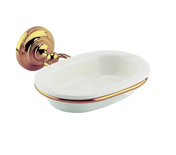 BC Designs Victrion Ceramic Soap Dish Holder 170 x 164mm Copper [CMA015CO]