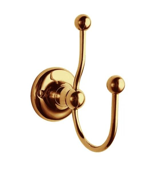 BC Designs Victrion Double Robe Hook 113 x 100mm Copper [CMA030CO]