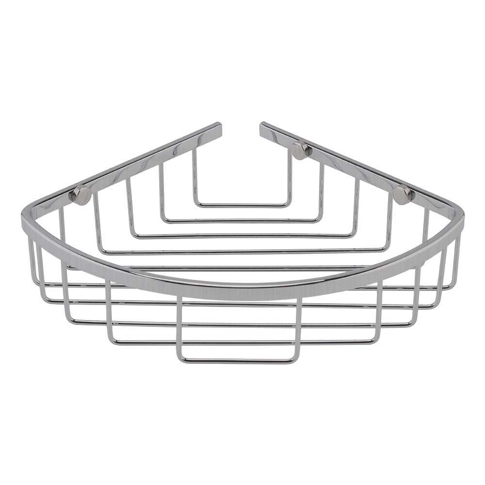 BC Designs Victrion Corner Shower Basket 202 x 202mm Brushed Chrome [CMA050BC]