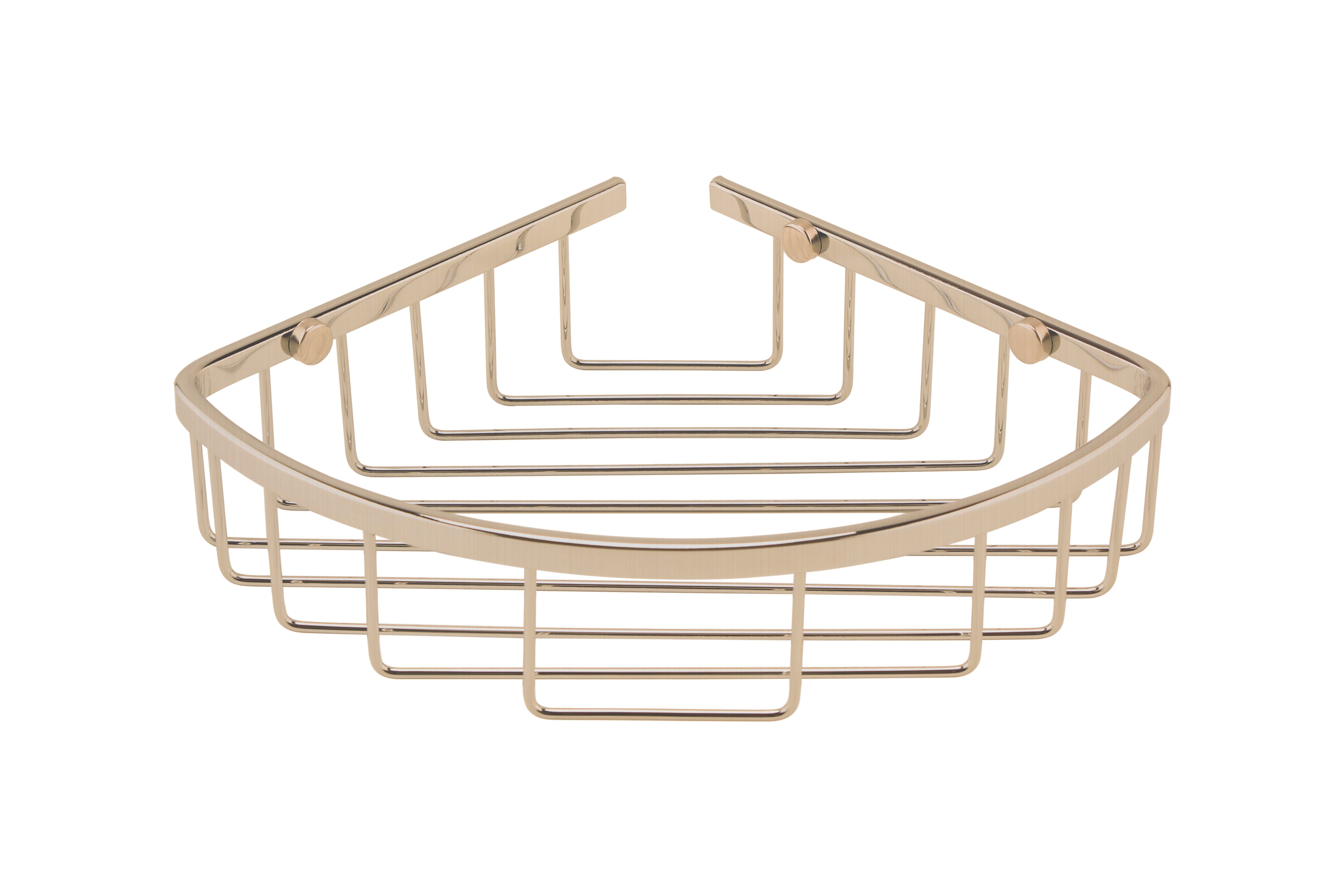BC Designs Victrion Corner Shower Basket 202 x 202mm Brushed Nickel [CMA050BN]