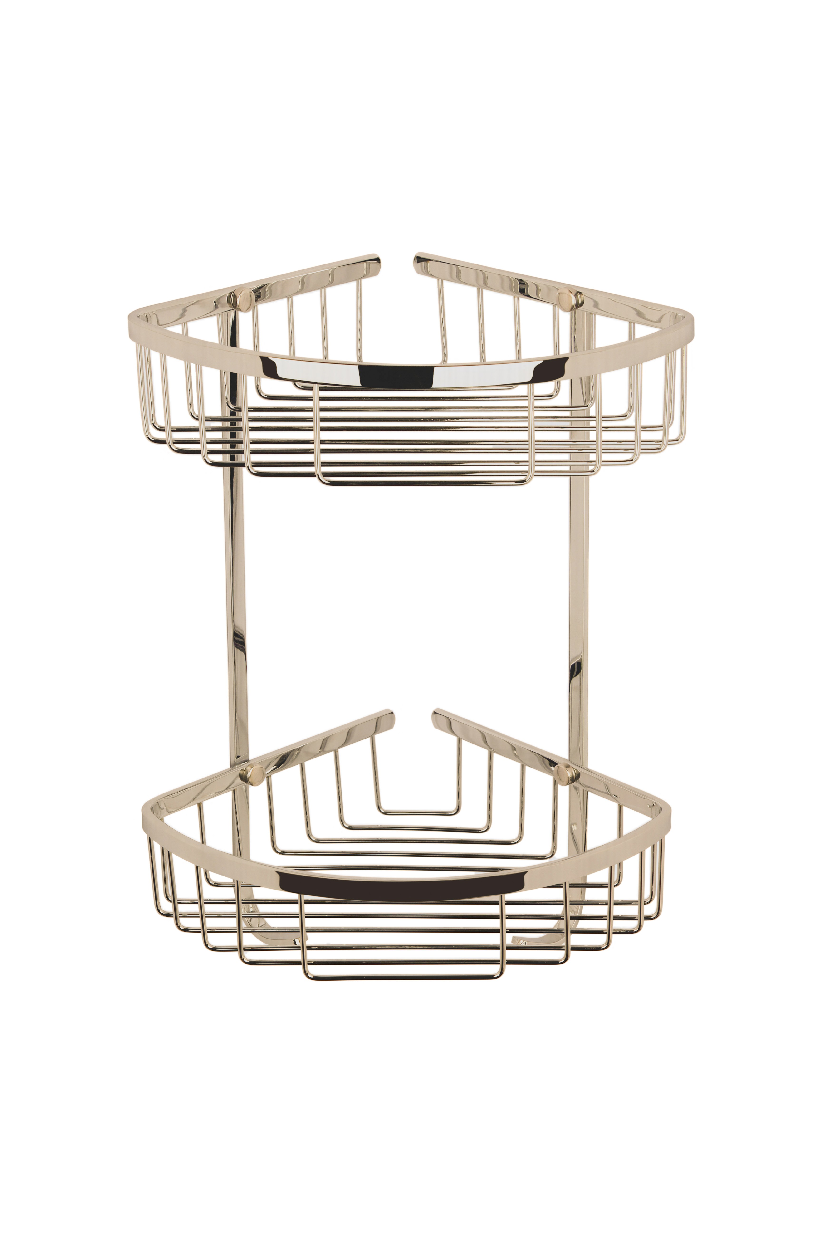 BC Designs Victrion Double Corner Shower Basket 200 x 200mm Brushed Nickel [CMA055BN]