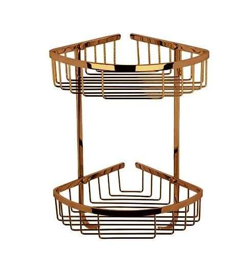 BC Designs Victrion Double Corner Shower Basket 200 x 200mm Copper [CMA055CO]