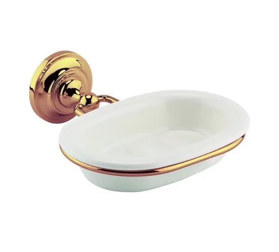 BC Designs Victrion Ceramic Soap Dish Holder 170 x 164mm Brushed Copper [CMA015BCO]