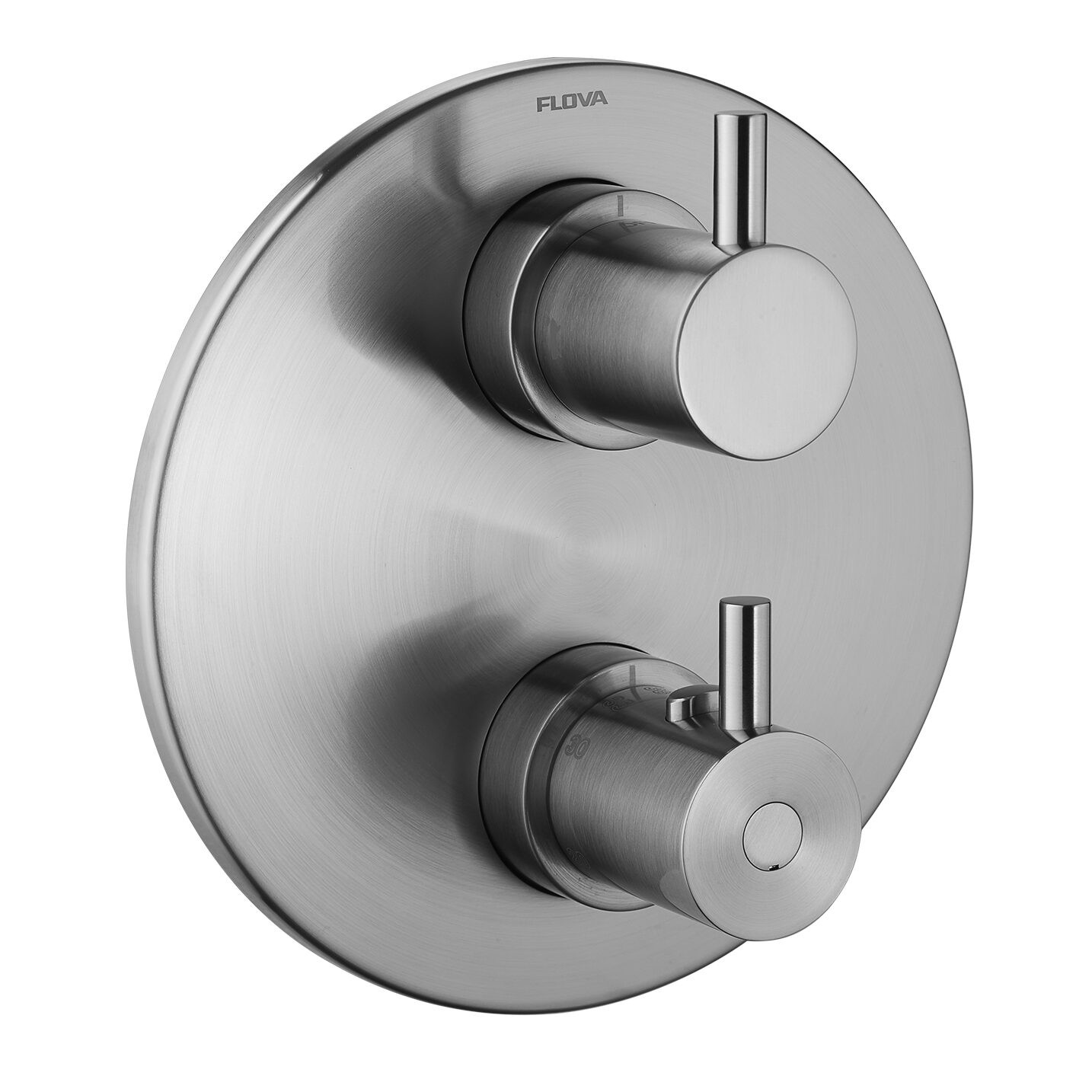 FLOVA BN-LVTRIM-RO Round SmartBOX Finishing Kit Brushed Nickel