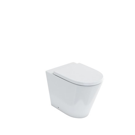 Britton 15B35302 Sphere Rimless Back To Wall WC Pan with Toilet Seat White - (Cistern NOT Included)