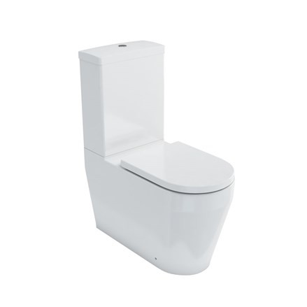 Britton 15B27349 Stadium Cistern with Lid with Dual Flush Fittings White (WC Pan & Toilet Seat NOT Included)