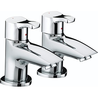 Bristan CAP3/4C Capri Bath Pillar Taps Chrome