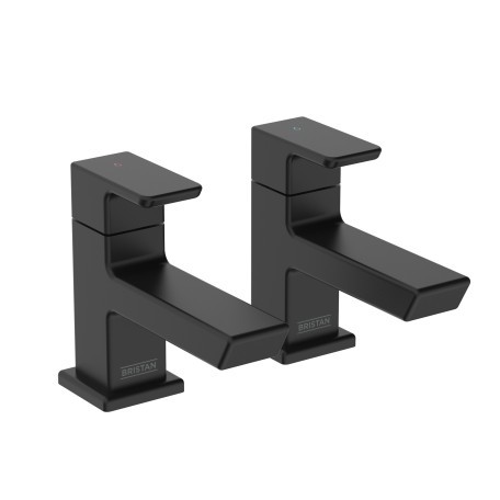 Bristan COB1/2BLK Cobalt Basin Pillar Taps Matt Black