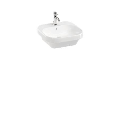 Britton CUR2006 Curve2 450mm Washbasin 1 Taphole White