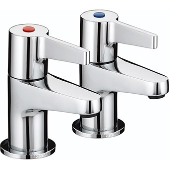 Bristan DUL3/4C Design Utility Lever Bath Pillar Taps Chrome