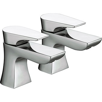 Bristan HOU1/2C Hourglass Basin Pillar Taps Chrome