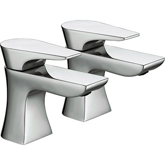 Bristan HOU3/4C Hourglass Bath Pillar Taps Chrome