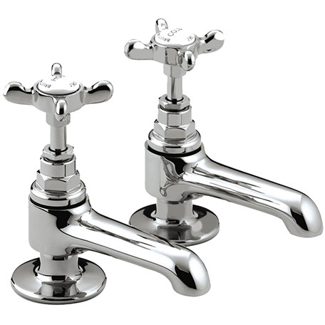 Bristan N1/2CCD 1901 Basin Pillar Taps with Ceramic Disc Valves Chrome
