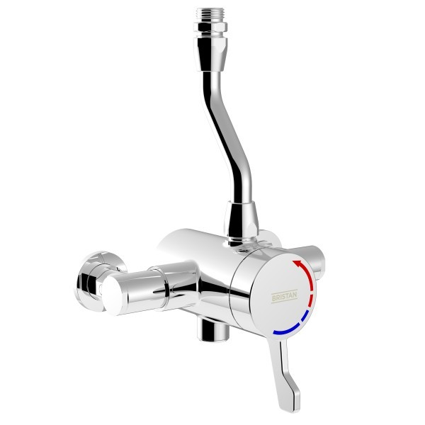 Bristan OPTS3650TOELC Opac Top Outlet Shower Valve with Lever Handle Chrome