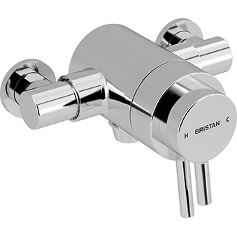 Bristan PM2CSHXVOC Prism Exposed Bottom Outlet Dual Control Shower Valve Chrome