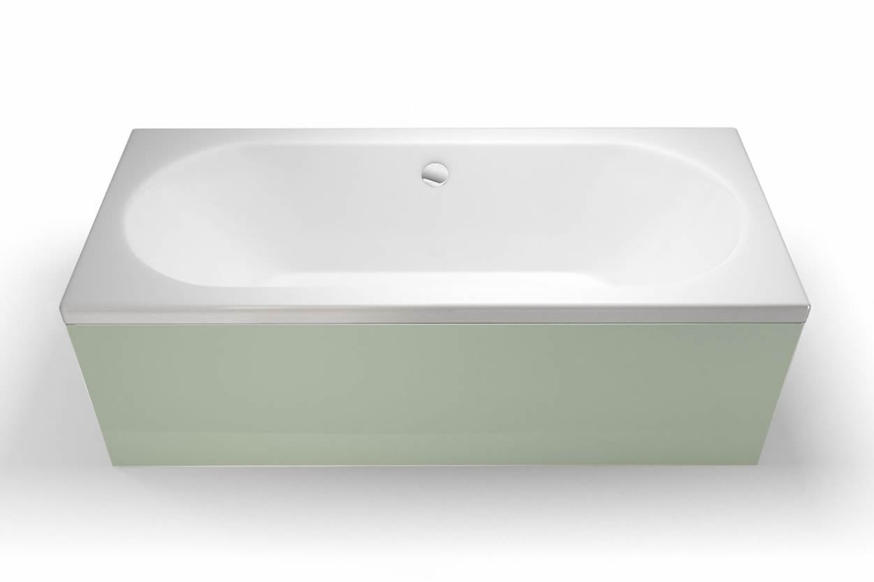 Britton R10 Cleargreen Verde Double Ended Round Bath 1800 x 800mm White (Bath Panels NOT Included)