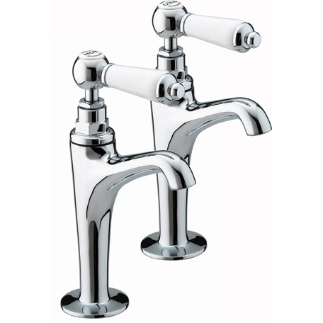 Bristan RSHNKC Renaissance High Neck Pillar Taps Chrome