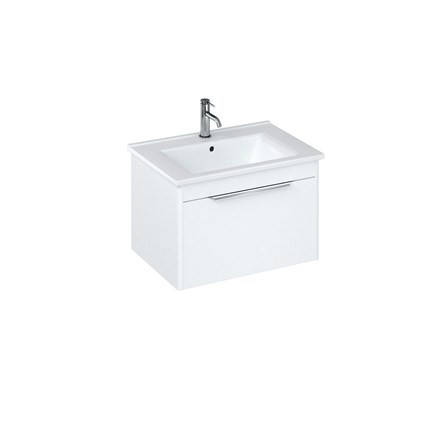 Britton SHR010 Shoreditch Note Square Basin 650mm 1 Taphole White (Basin Unit NOT Included)