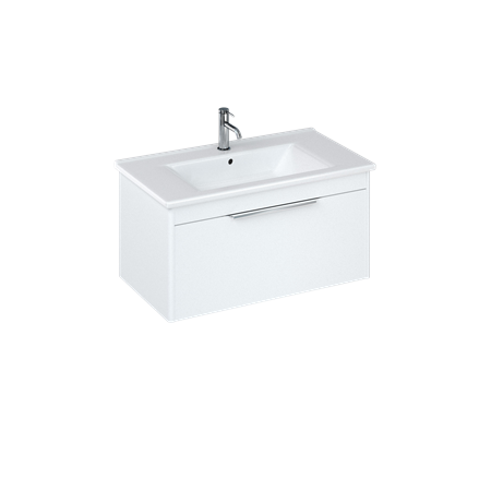 Britton SHR011 Shoreditch Note Square Basin 850mm 1 Taphole White (Basin Unit NOT Included)