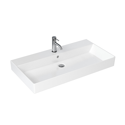 Britton SHR018 Shoreditch Frame Basin 850mm 1 Taphole White (Brassware NOT included)