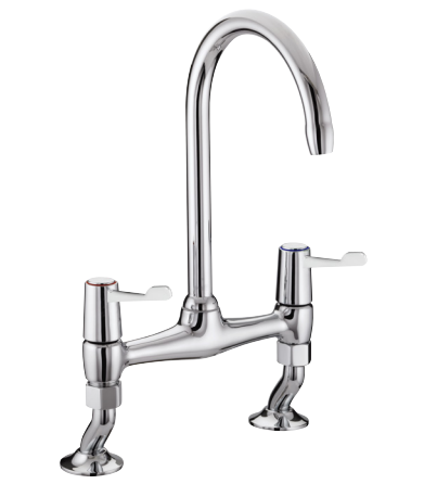 Bristan VAL2BRDSMCCD Bridge Sink Mixer with 3(in) Lever Handles Chrome