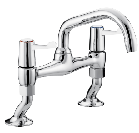 Bristan VAL2PSNKCCD Pillar Bridge Sink Mixer with 3(in) Lever Handles Chrome