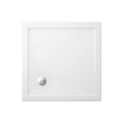Britton Zamori Square Shower Tray 900mm White (Waste NOT included) [Z1161]