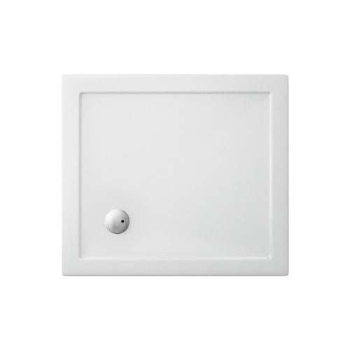 Britton Zamori Rectangular Shower Tray with Offset Waste Position 900x800mm White (Waste NOT Included) [Z1164]