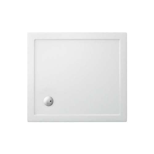 Britton Zamori Rectangular Shower Tray with Offset Waste Position 1000x900mm White (Waste NOT Included) [Z1168]