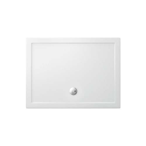 Britton Zamori Rectangular Shower Tray with Central Waste Position 1200x900mm White (Waste NOT Included) [Z1176]