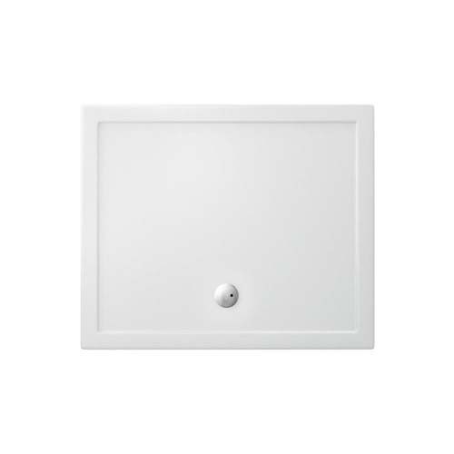 Britton Zamori Rectangular Shower Tray with Central Waste Position 1200x1000mm White (Waste NOT Included) [Z1230]