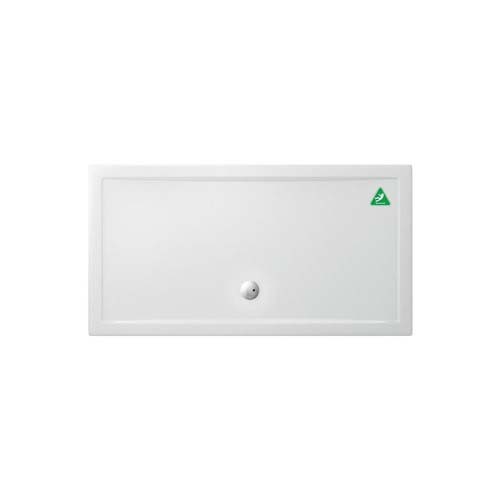 Britton Zamori Anti-Slip Rectangular Shower Tray with Central Waste Position 1700x900mm White (Waste NOT Included) [Z1341A]