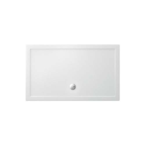 Britton Zamori Rectangular Shower Tray with Central Waste Position 1500x900mm White (Waste NOT Included) [Z1361]