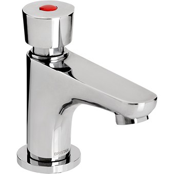 Bristan Z2DUS1/2C Timed Flowed Soft Touch Basin Pillar Tap with Flow Regulator Chrome