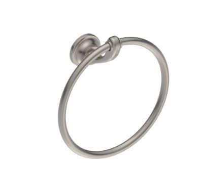 Burlington Guild Towel Ring 170mm (Diameter) Brushed Nickel [GU013L]