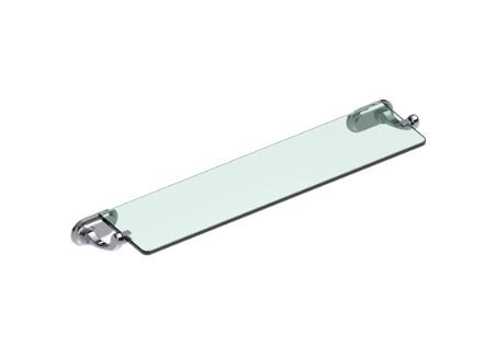 Burlington Guild Glass Shelf with Chrome Fittings [GU030C]