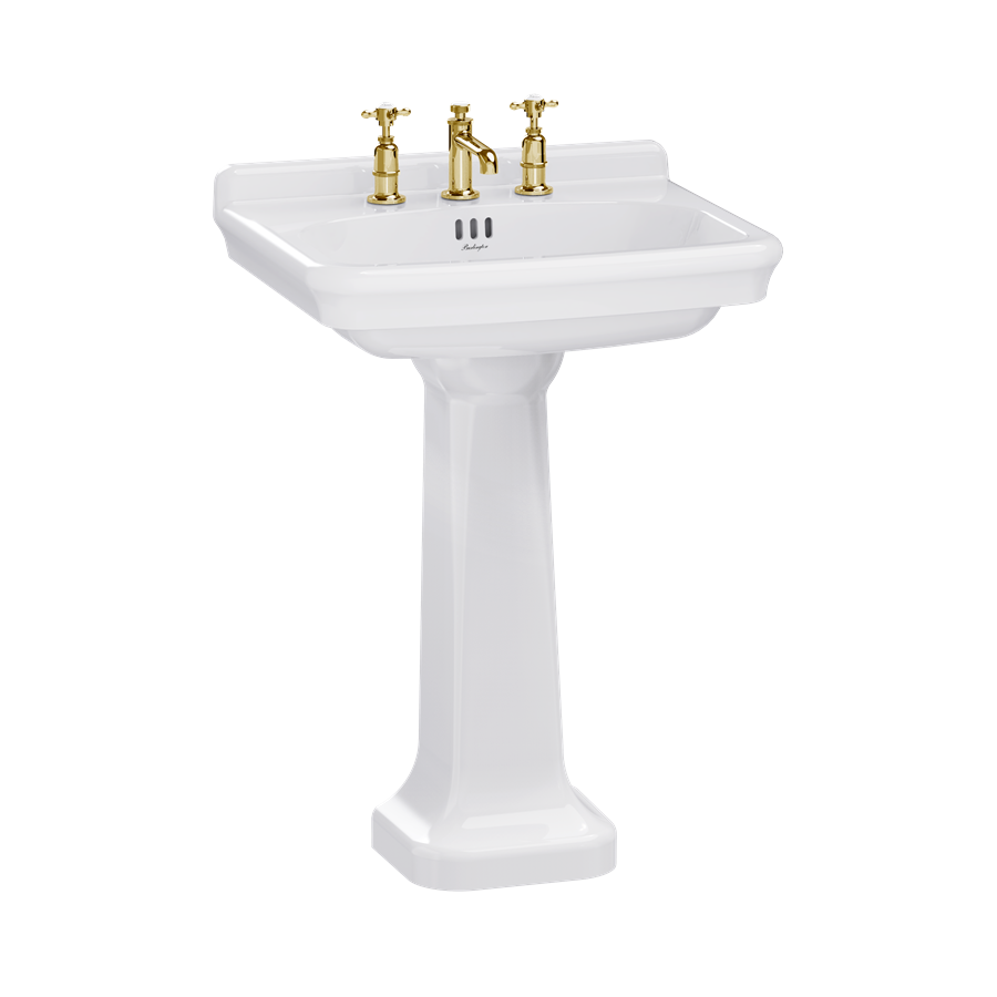 Burlington Guild Pedestal 700mm White (Wash Basin NOT Included) [GU0101CW]