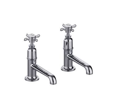 Burlington Guild Long Nose Basin Pillar Tap (2 Tapholes) Chrome [GU140DNC]
