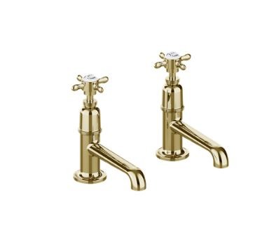 Burlington Guild Long Nose Basin Pillar Tap (2 Tapholes) Gold [GU140DNG]