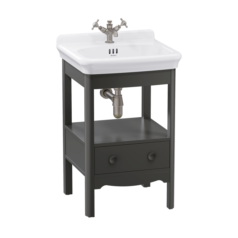 Burlington Guild Floor Standing Vanity Unit 560mm (Wash Basin & Worktop NOT Included) Ashbee Grey [GU5600DAGFS]