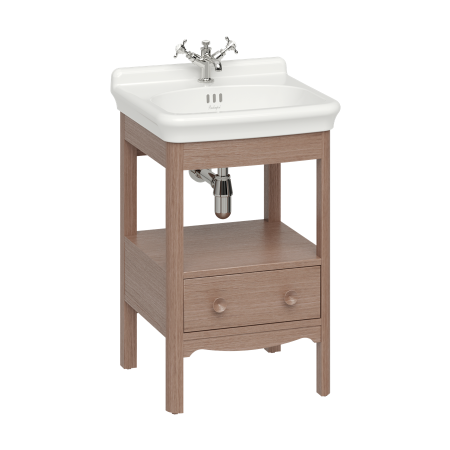 Burlington Guild Floor Standing Vanity Unit 560mm (Wash Basin & Worktop NOT Included) Dark Oak [GU5600DDOKFS]